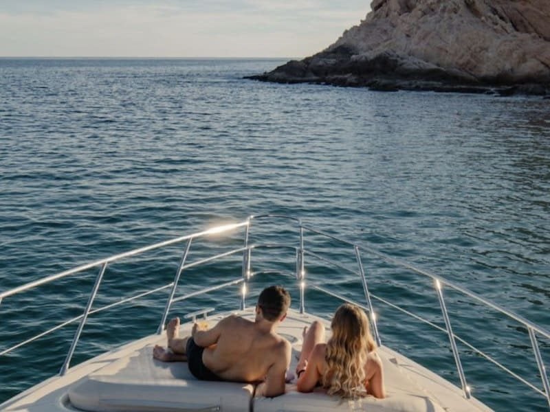 A man and woman on a boat